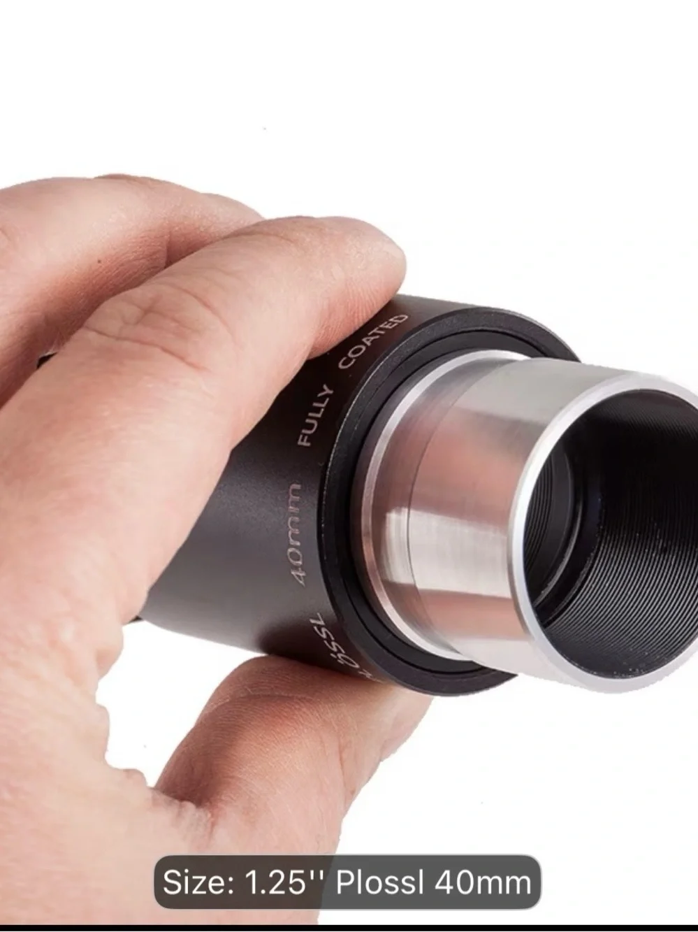 40mm Plossl Telescope Fully Coated Eyepiece – Black Silver